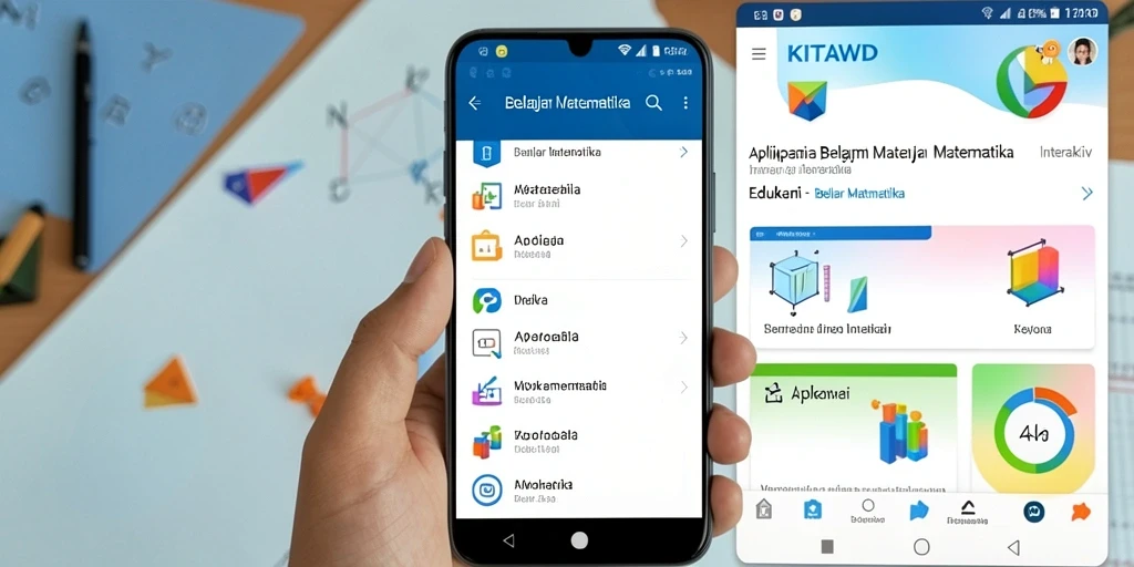 Antarmuka aplikasi KITAWD yang interaktif untuk Belajar Matematika.