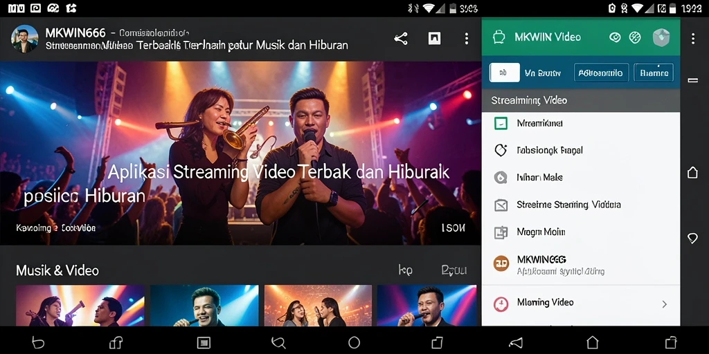 Antarmuka pengguna MKWIN666 yang intuitif untuk streaming video.