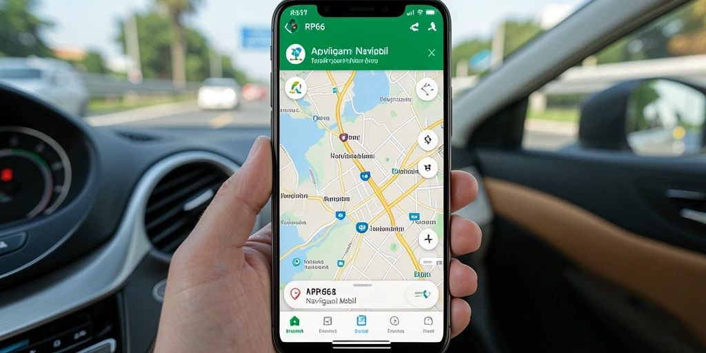Antarmuka RP66 yang intuitif untuk navigasi mobil.