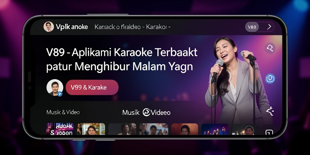 Antarmuka V89 yang menarik dengan berbagai fungsi Karaoke.