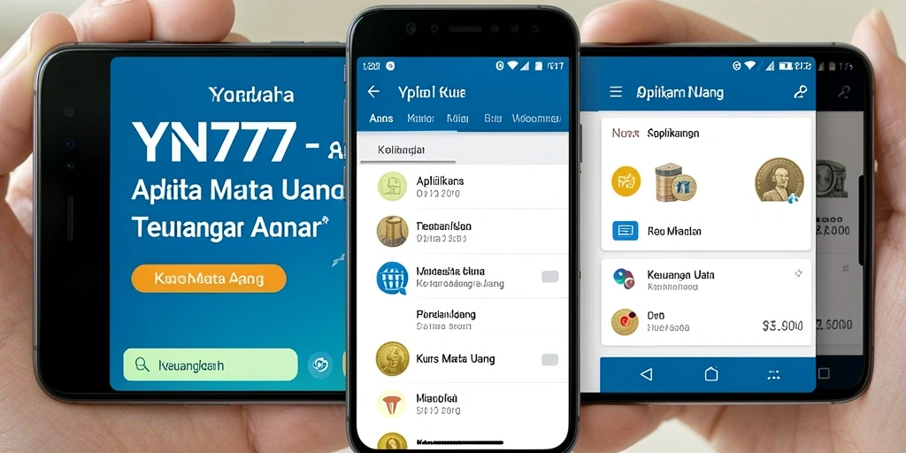 Antarmuka YN777 yang menampilkan kurs mata uang secara real-time.